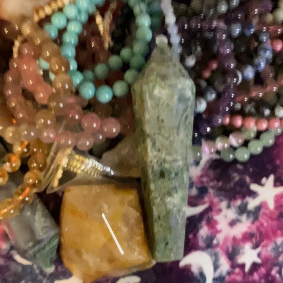 Brand New Green Moss Agate Wand - Picture 1 of 1